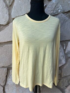 tasc Performance Bamboo T Shirt Top Medium Long Sleeve Yellow NWOT